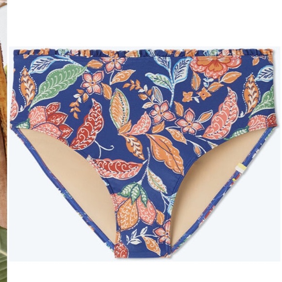 Summersalt The Mini-Ruffle High Leg High Rise Bikini Bottom - Blue Caribbean - Picture 3 of 10